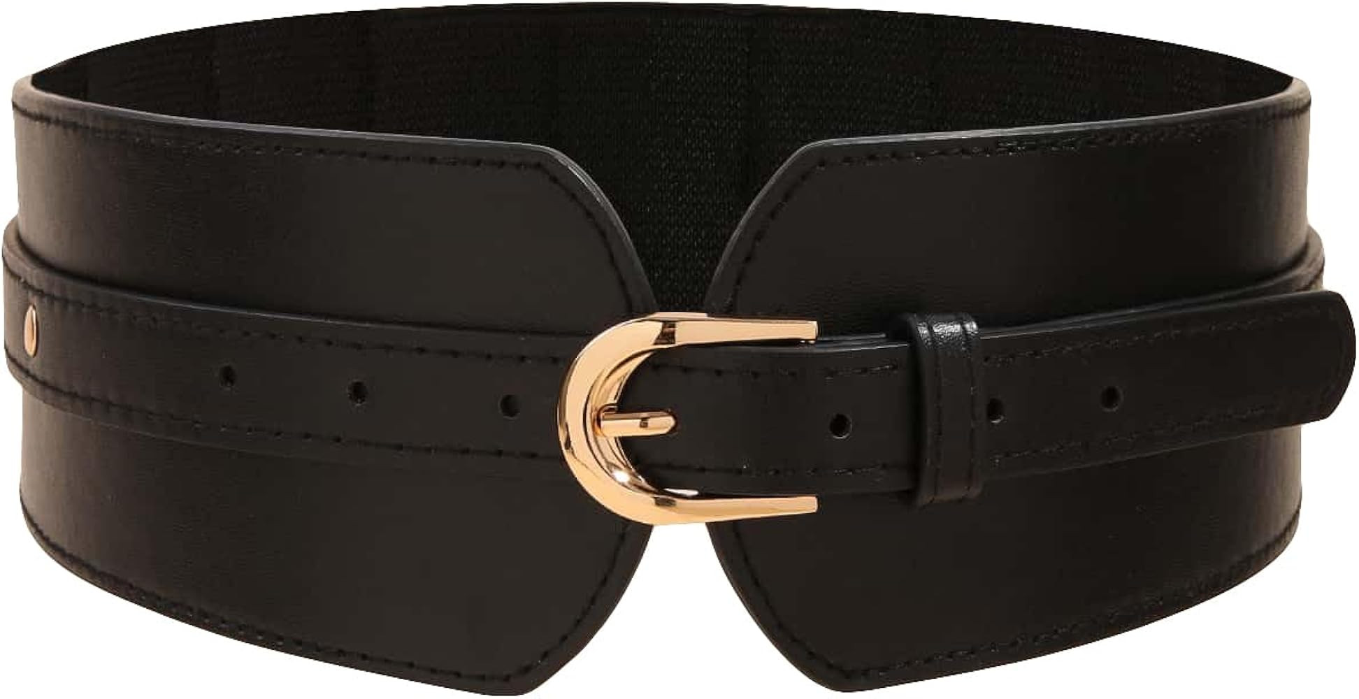 Verdusa Women's Leather Wide Belts Buckle Waist Belt Waistbands | Amazon (US)