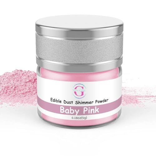Glitter & Glitz Edible Glitter for Drinks - Premium Drink Glitter Edible Dust for Cocktails, Baking, Brew, Champagne - Luster Dust and Cocktail Glitter - Edible Glitter for Drinks Decoration (Baby Pink, 5Grams) | Amazon (US)