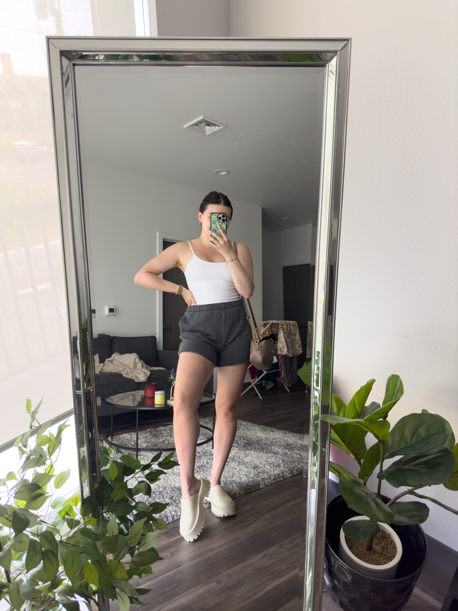 Ultra casual spring outfit idea. Featuring Aerie lounge shorts and a white crop tank. 

I’m wearing a M tank, size L shorts and size 9 clogs

#LTKSeasonal #LTKstyletip #LTKunder100