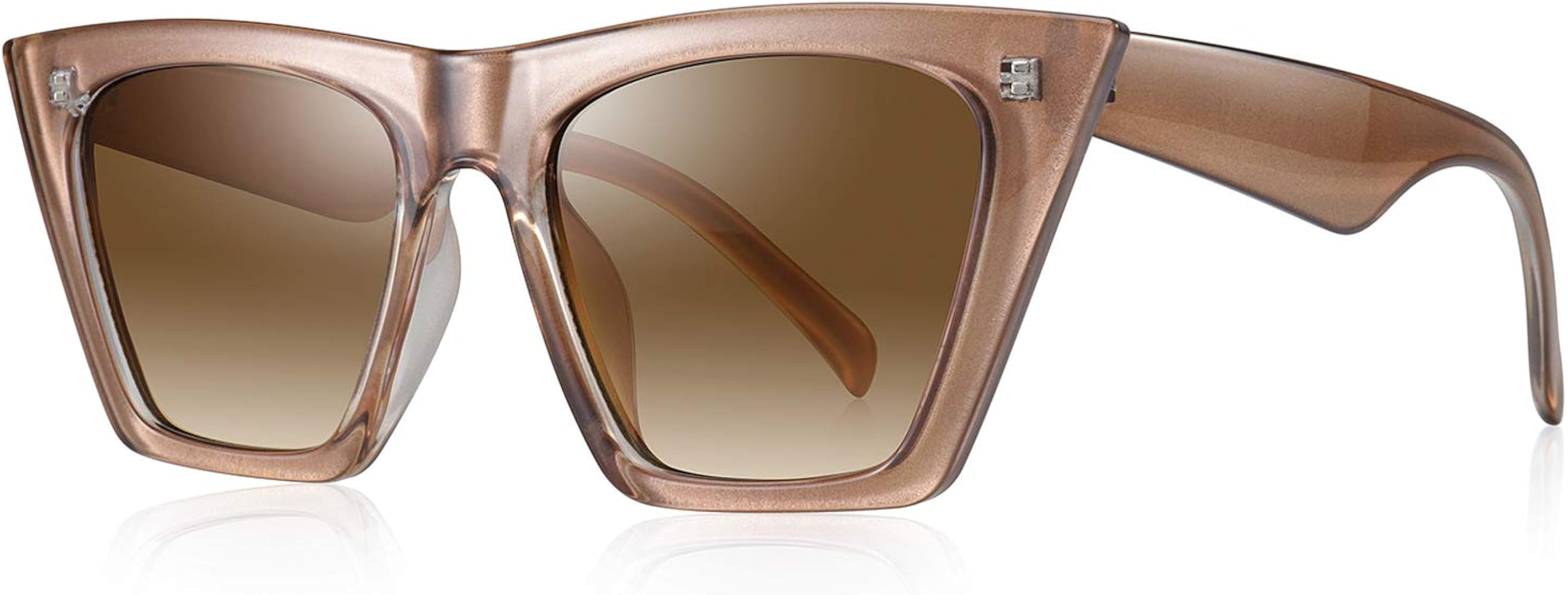 OLIEYE Vintage Square Cat Eye Sunglasses Women Fashion Small Cateye Sunglasses | Amazon (US)