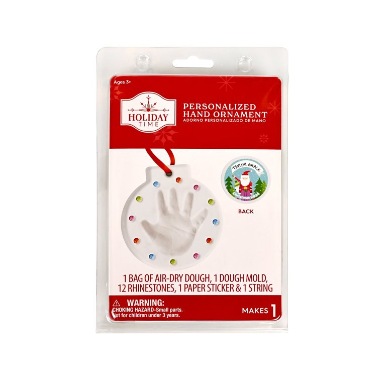 Holiday Time Personalized Hand Ornament Ball,  Makes 1 Art & Craft Kits - Walmart.com | Walmart (US)