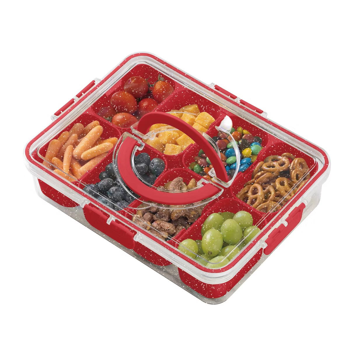 Cook With Color Sparkle Snack Box Food Storage Container Red | Target