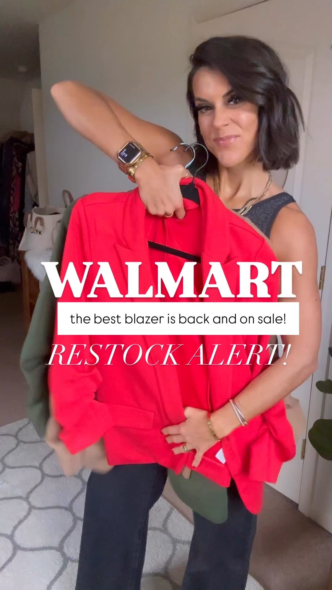 Walmart blazer restocked and on SALE! I wear size small. Size 27 in Levi jeans 

#LTKSeasonal #LTKFindsUnder100 #LTKHoliday