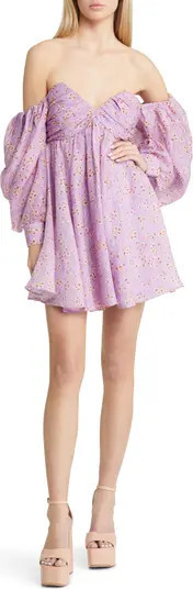 Lani Floral Off the Shoulder Minidress | Nordstrom