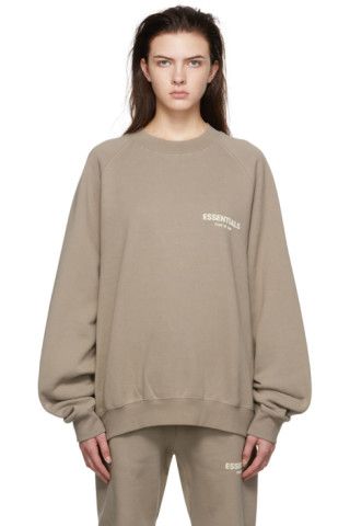 Taupe Cotton Sweatshirt | SSENSE