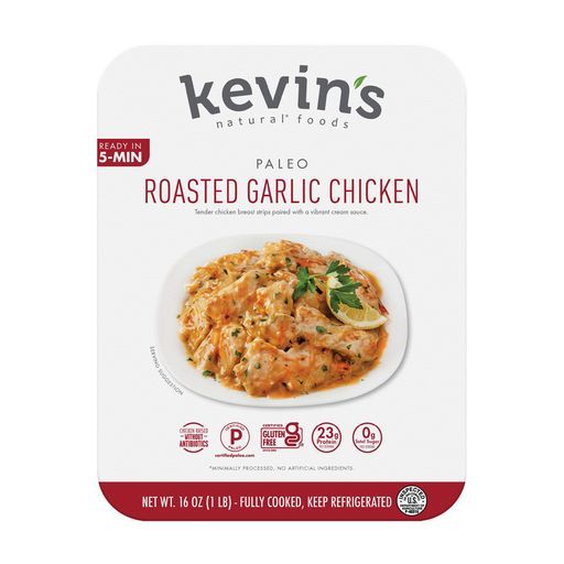 Kevin's Natural Foods Roasted Garlic Chicken, Fully Cooked, 16 oz - Walmart.com | Walmart (US)