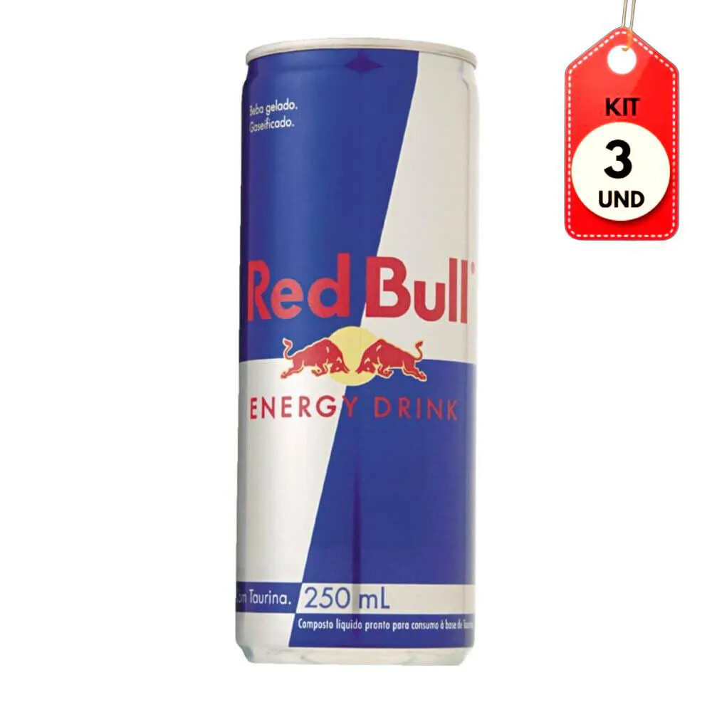 Kit C/03 Red Bull Energético Lata Regular 250Ml | DrogaRaia (BR)