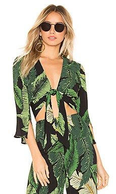 BEACH RIOT x REVOLVE Bali Top in Black Palm from Revolve.com | Revolve Clothing (Global)