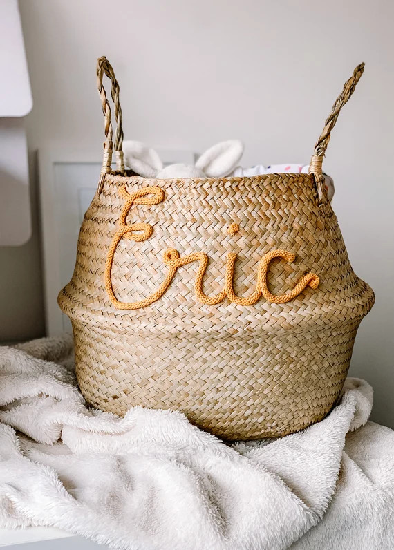 Personalized Belly Basket  Personalised Baby Gift  Kids Room | Etsy Canada | Etsy (CAD)