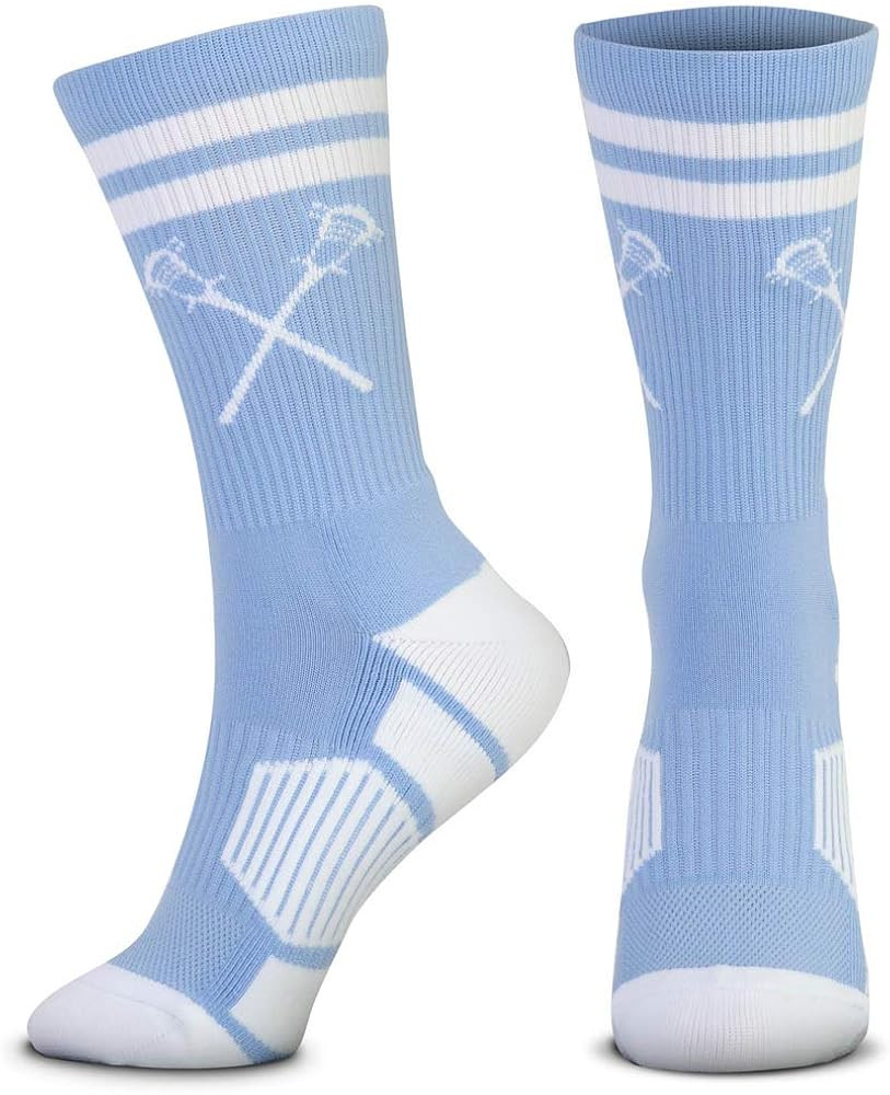 ChalkTalkSPORTS Lacrosse Performance Crew Socks - Retro Crossed Sticks - Youth & Adult - Multiple... | Amazon (US)