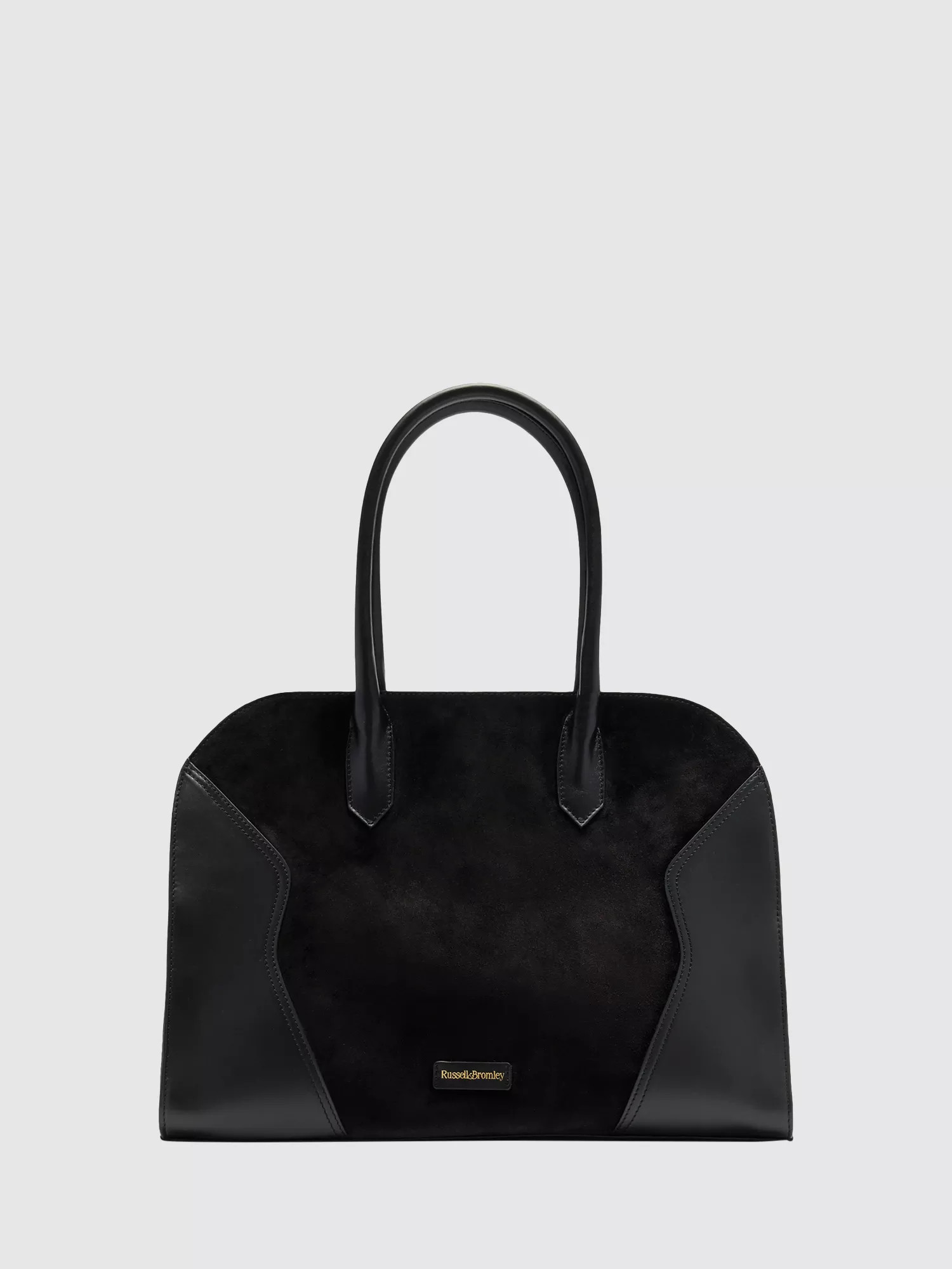 Russell & Bromley Counter Leather Bowling Bag, Black | John Lewis (UK)