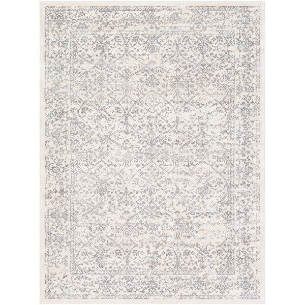 Juventas Distressed Medallion Area Rug - 5'3" x 7'1" - Ivory | Bed Bath & Beyond