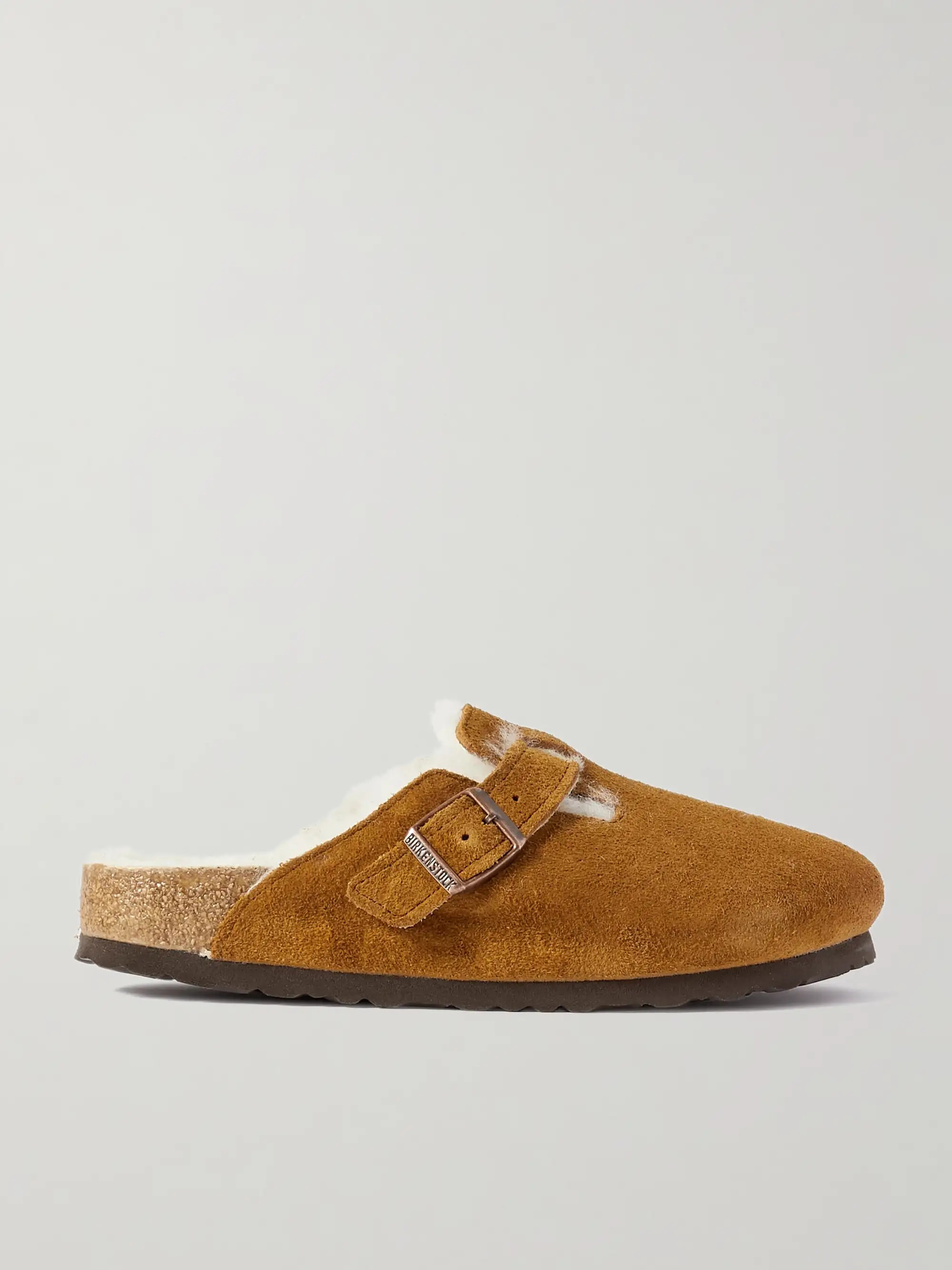 Boston shearling-lined suede slippers | NET-A-PORTER (UK & EU)