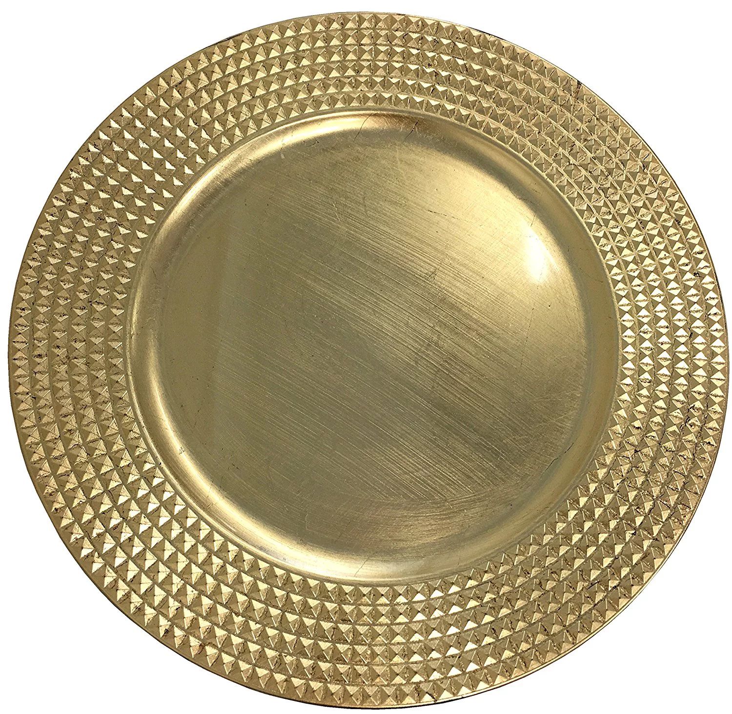 Elegant Gold Round Charger Stud Rim Round Charger Plates Dinnerware Holiday Decor Accent Plates G... | Walmart (US)