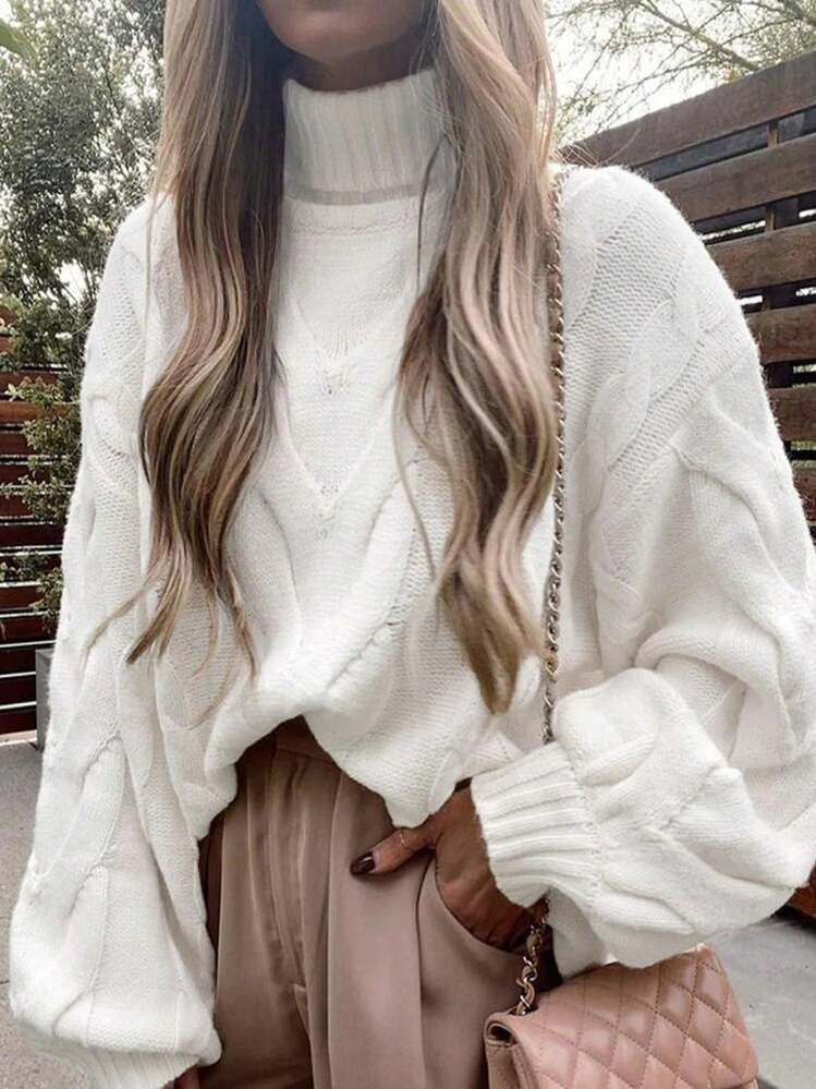 Autumn/Winter New High Neck Sweater, Loose Oversized Niche Casual | SHEIN