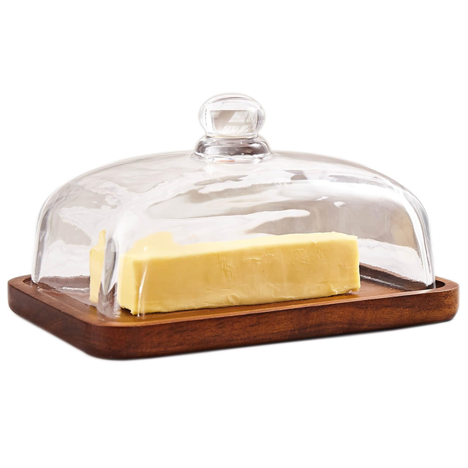 butter dish with lid, glass airtight lid keeps butter soft, for countertop and refrigerator. Wide... | Amazon (US)