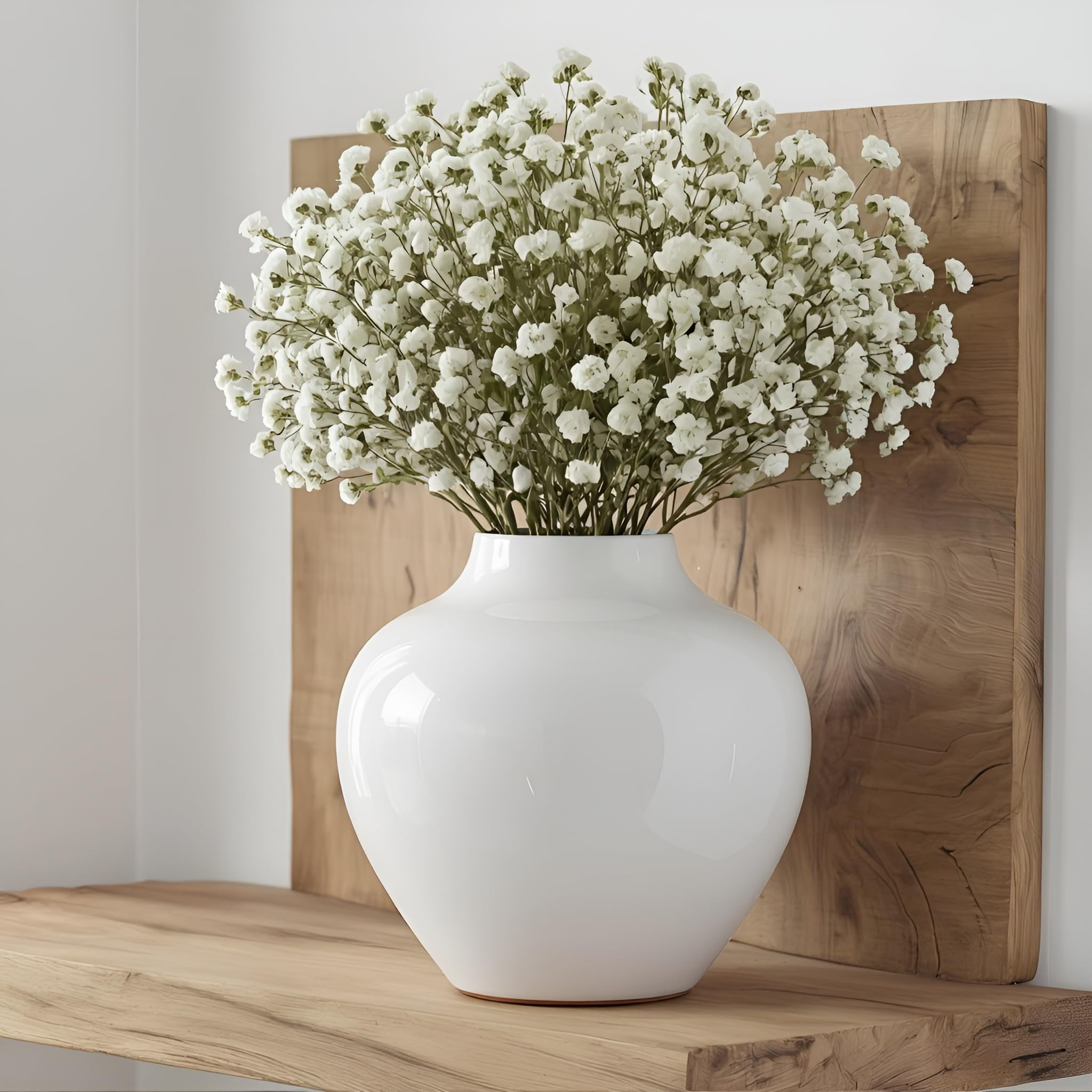 Willowy 5 Inch Small White Porcelain Vase with Glossy Finish - Small Vases for Flowers, for Cente... | Amazon (US)