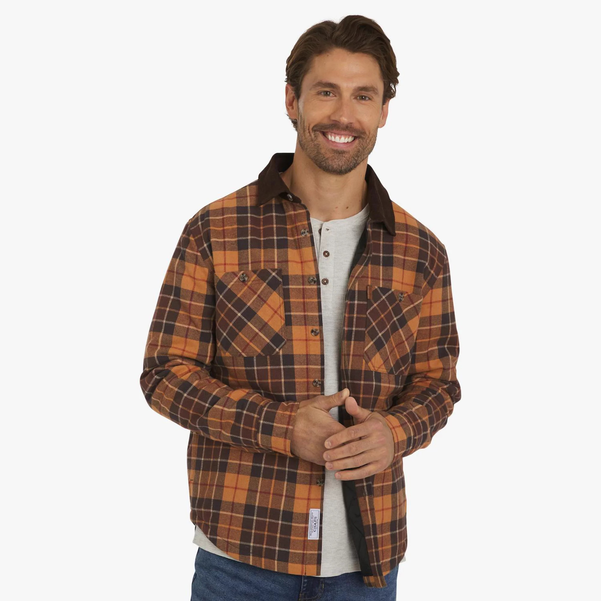 Men's Chaps Flannel Shirt Jacket | Kohl's