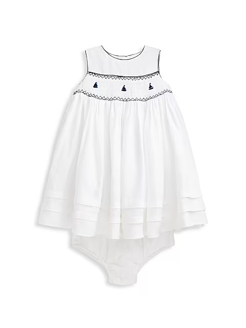 Baby Girl's 2-Piece Linen Nautical Dress & Bloomer Set | Saks Fifth Avenue