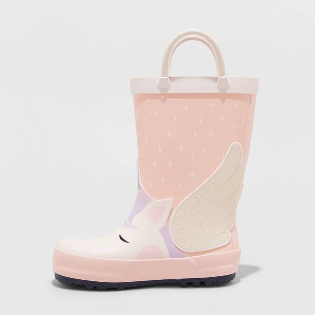 Toddler Girls' Neely Unicorn Rain Boots - Cat & Jack™ Pink | Target