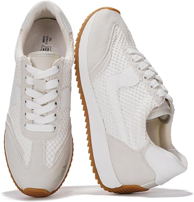 Project Cloud Sneakers for Women – Lightweight Lace-Up Shoes for Women with Memory Foam Insoles... | Amazon (US)