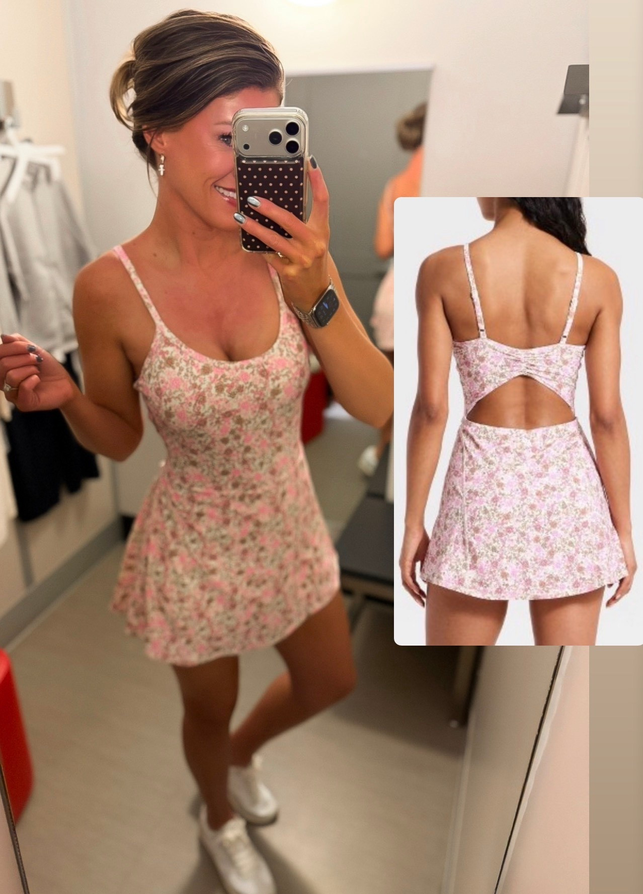 New athletic dress at Target. The back is both cute and functional (making bathroom trips easier). 
Wearing medium, would prefer large  

#LTKActive #LTKmomlife