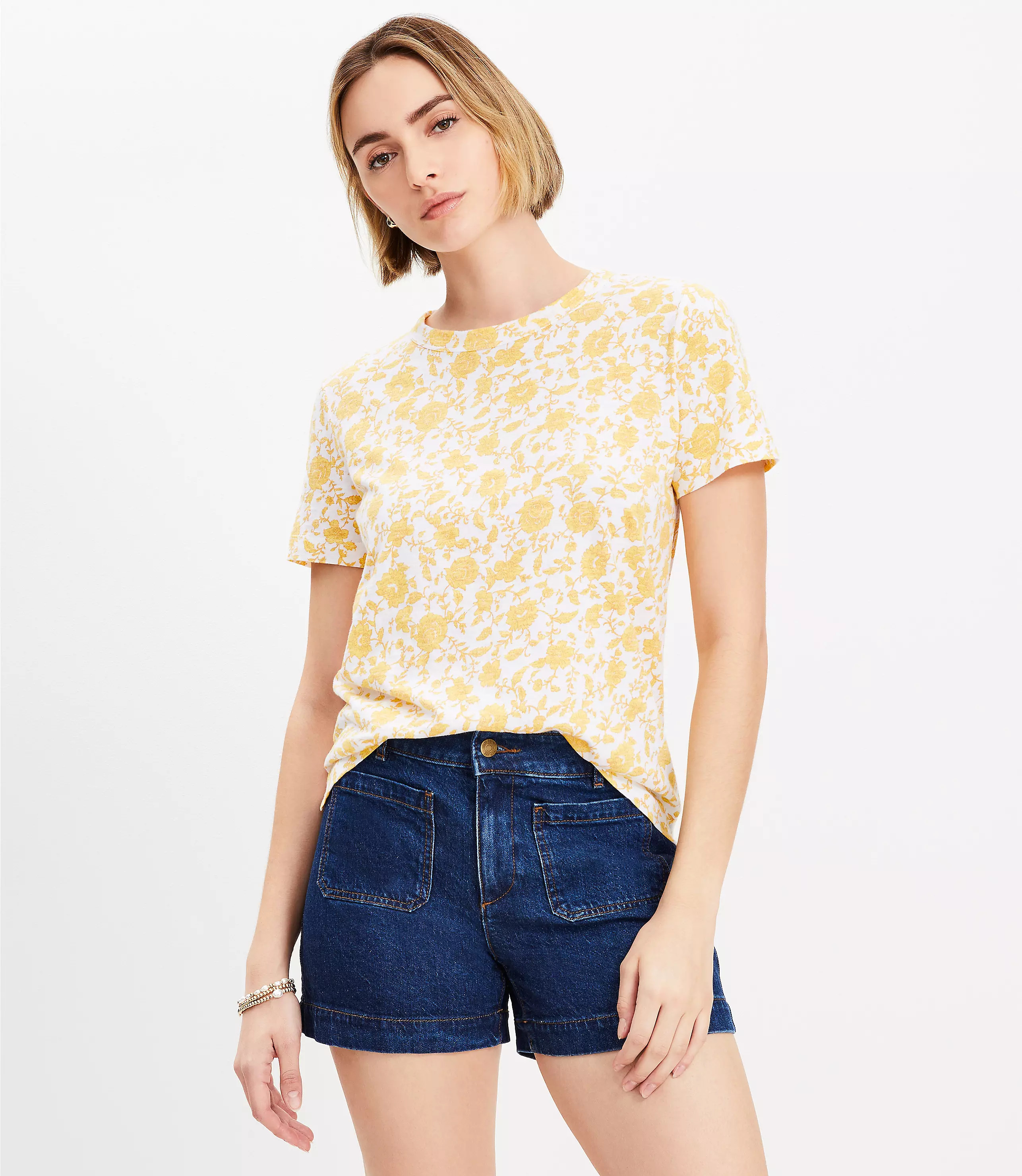 Floral Everyday Crew Tee | LOFT