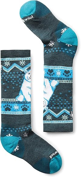 Smartwool Kids' Wintersport Polar Bear Full Cushion Merino Wool Over The Calf Pattern Socks | Amazon (US)