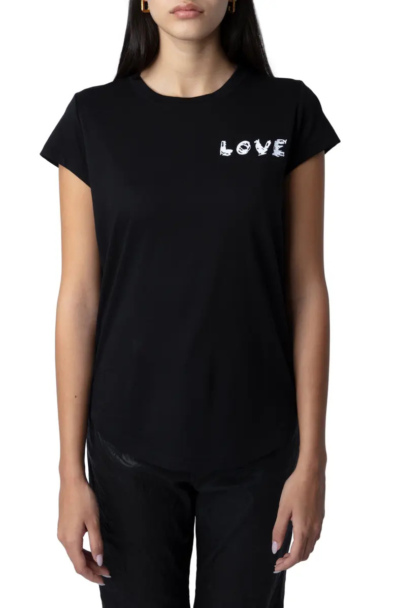 Woop Love Embroidered Cotton & Modal Graphic T-Shirt | Nordstrom