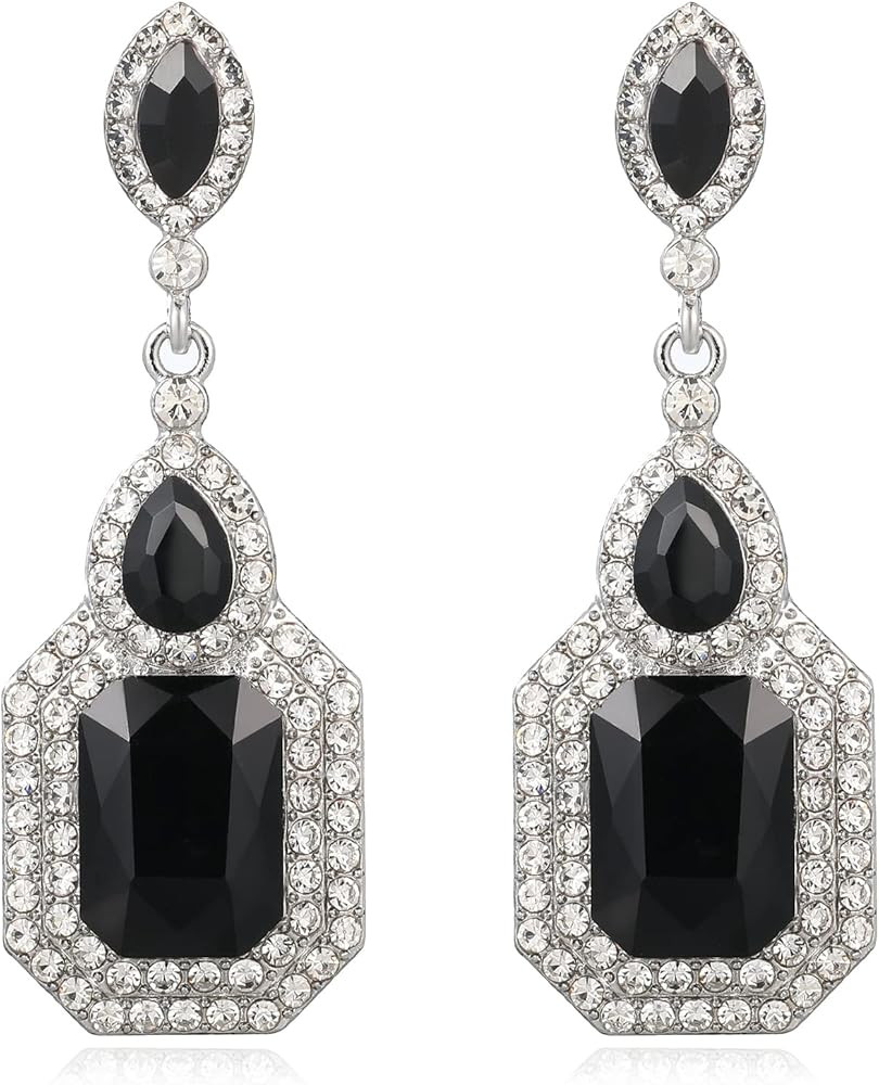 Vintage Rhinestone Statement Earrings Fancy Crystal Chandelier Dangle Drop Earring for Women Form... | Amazon (US)