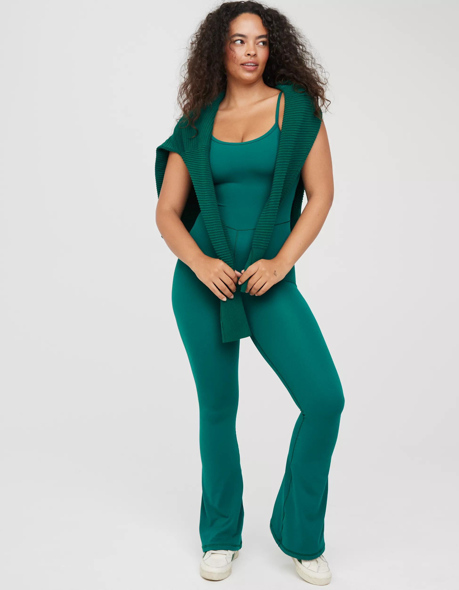 OFFLINE By Aerie Real Me Xtra Flare Jumpsuit | Aerie