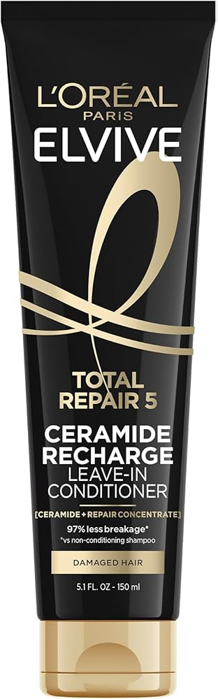 L'Oreal Paris Elvive Total Repair 5 Protein Recharge Leave In Conditioner Treatment and Heat Prot... | Amazon (US)