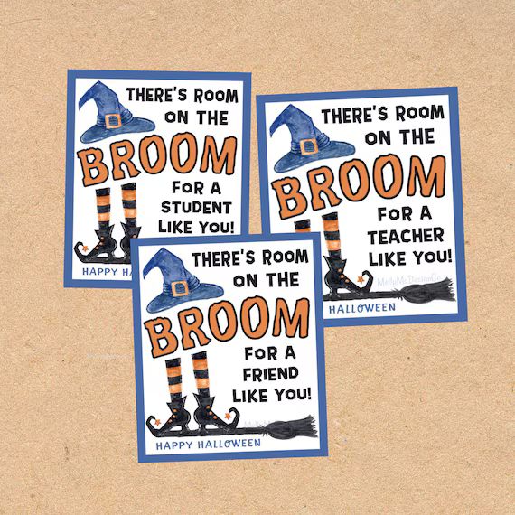 Halloween Broom Tags room on the Broom - Etsy | Etsy (US)