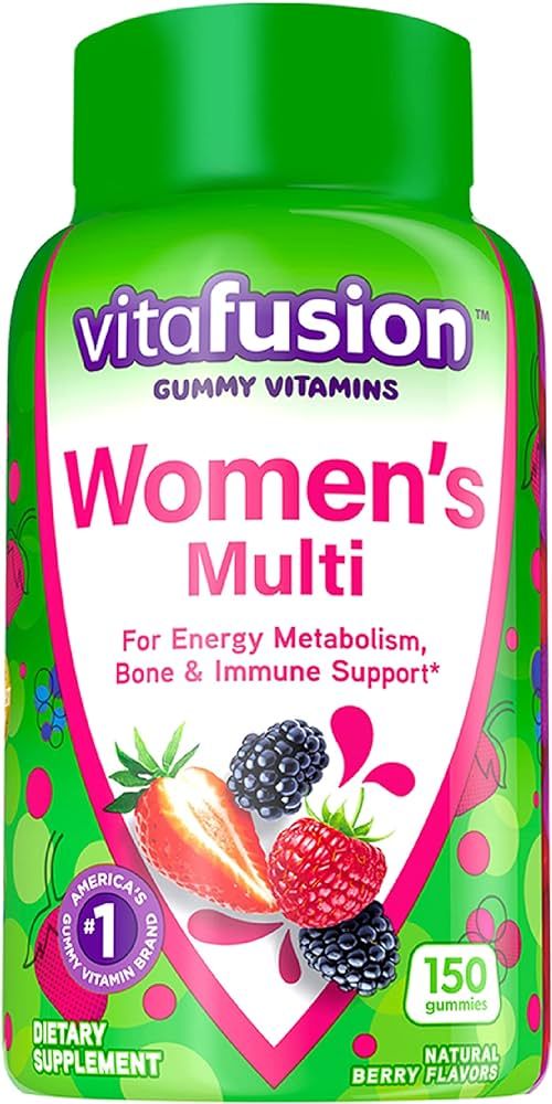 Vitafusion Womens Multivitamin Gummies, Berry Flavored Daily Vitamins for Women With Vitamins A, ... | Amazon (US)