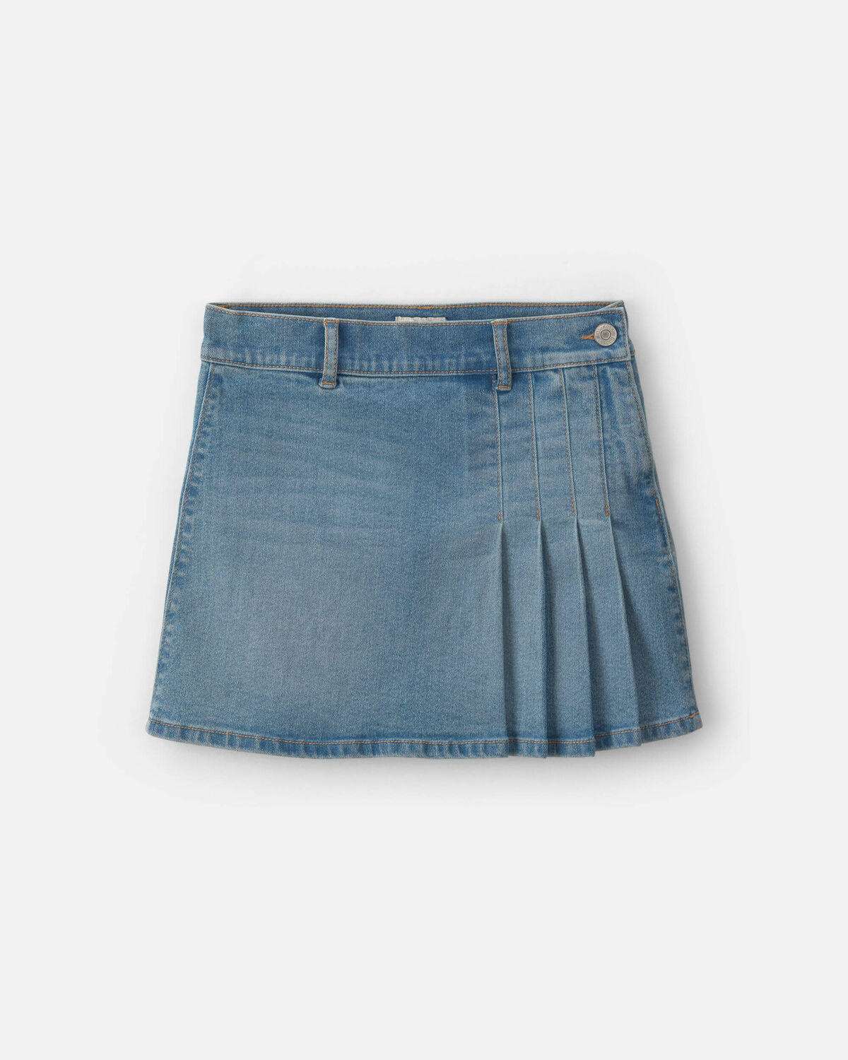 Girls Pleated Denim Skirt - Light Wash | Carter's Inc