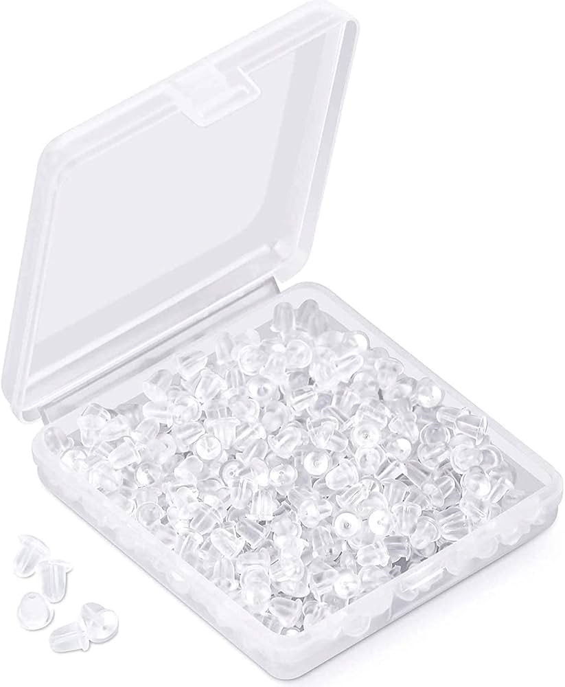 Silicone Earring Backs Earring Backings Soft Clear Ear Safety Back Pads Backstops Clutch Stopper ... | Amazon (US)