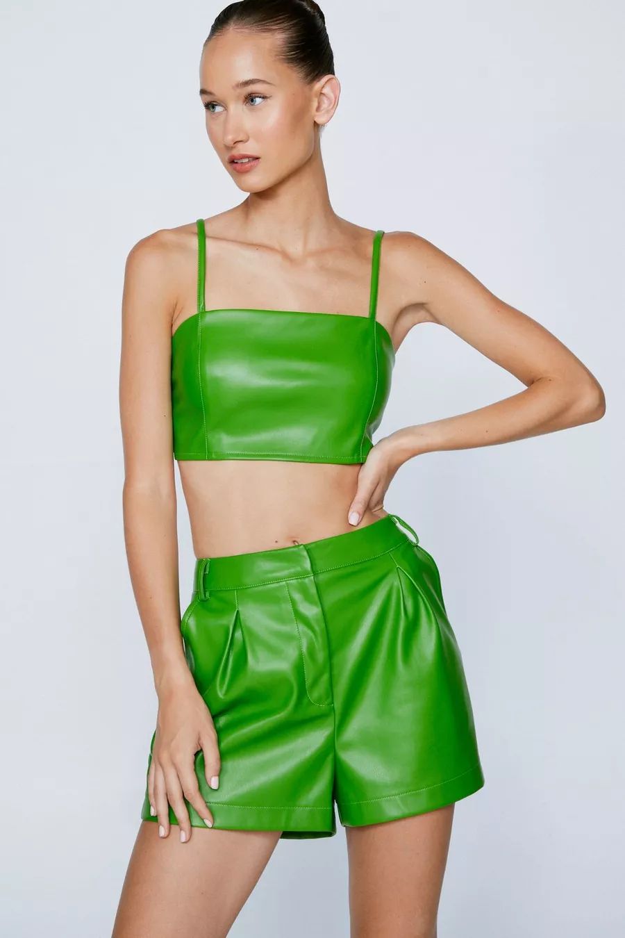 Faux Leather High Waisted Shorts | Nasty Gal (US)