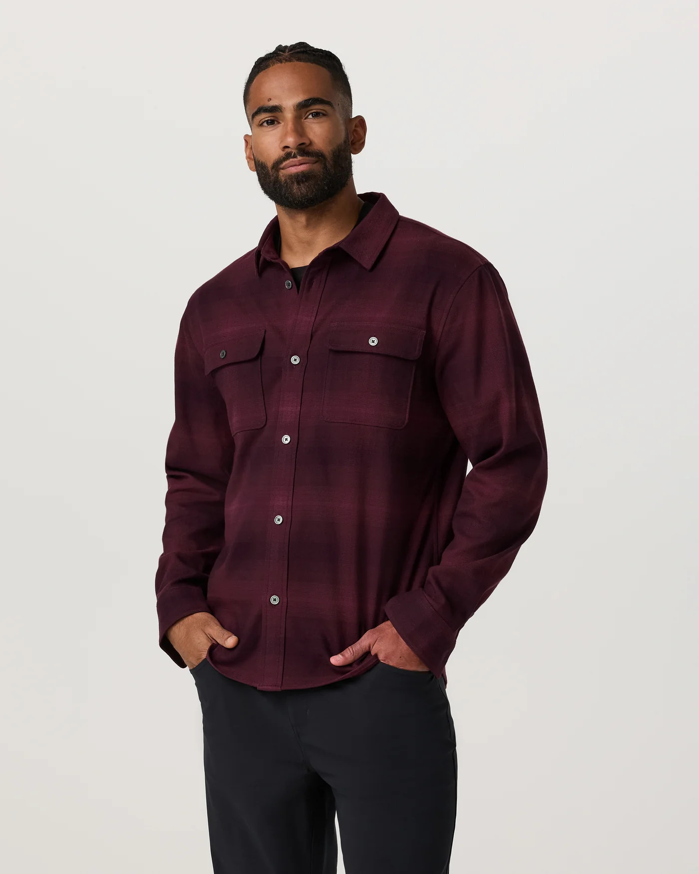 Long Sleeve Flannel Button Down | Men's Raisin Shirt | Vuori | Vuori Clothing (US & Canada)