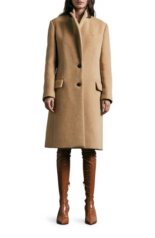 rag & bone ICONS Wooster Wool Blend Camel Coat at Nordstrom, Size X-Large | Nordstrom