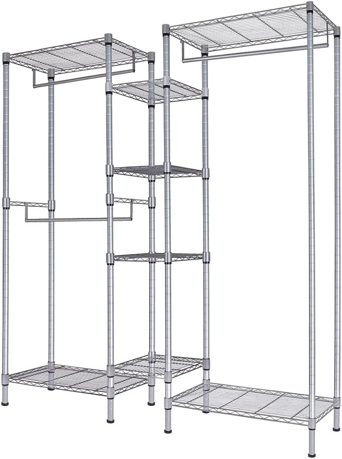 Soywey Heavy Duty Wire Garment Rack, Clothing Rack Clothes Rack for Hanging Clothes Metal Free St... | Amazon (US)