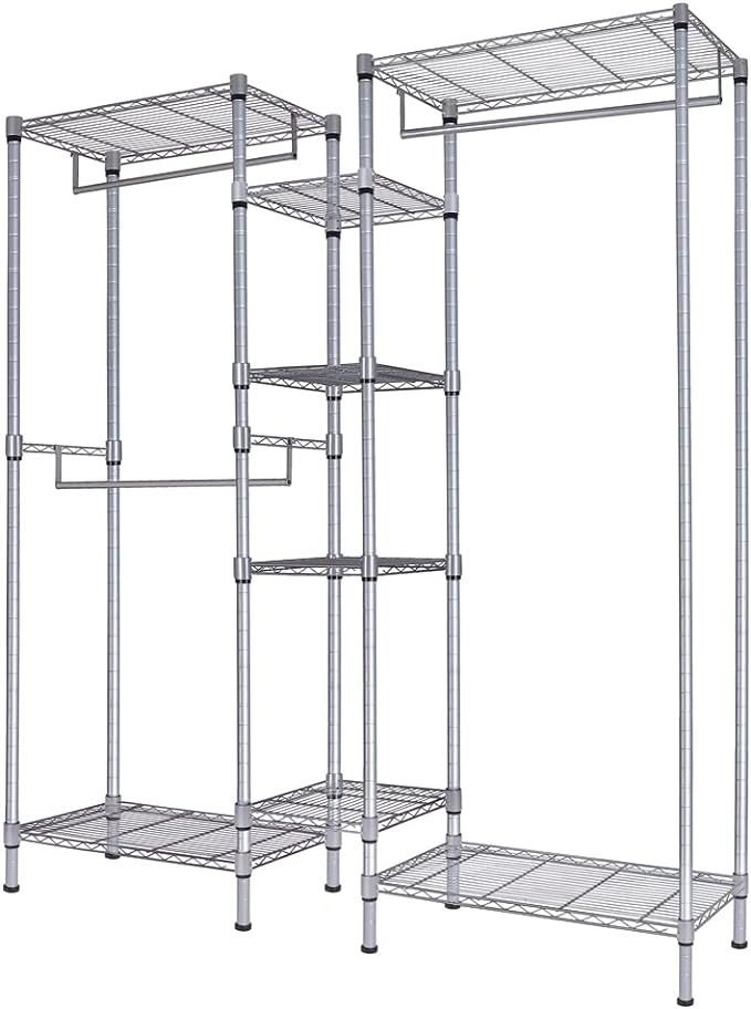 Soywey Heavy Duty Wire Garment Rack, Clothing Rack Clothes Rack for Hanging Clothes Metal Free St... | Amazon (US)