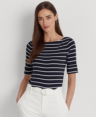 Striped Boatneck Top | Macy's