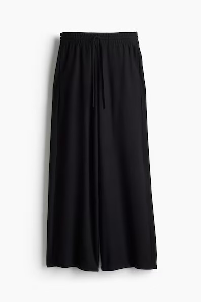H & M - Wide-Leg Jersey Joggers - Black | H&M (US + CA)