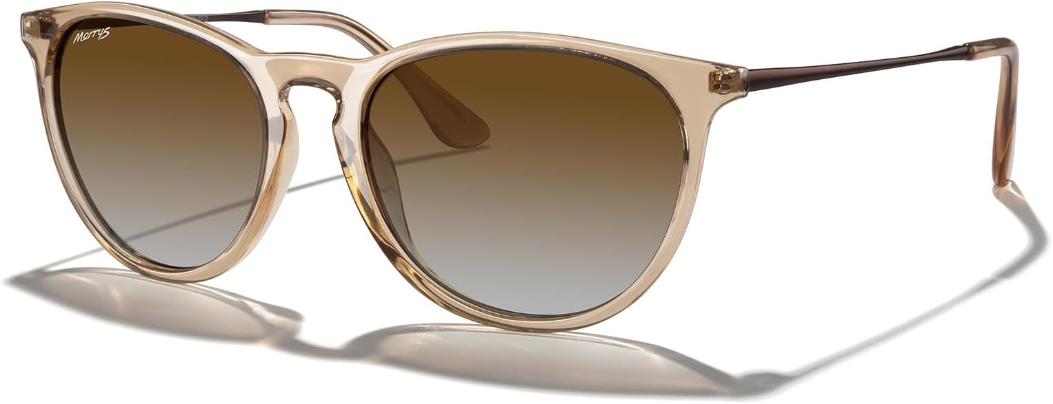MERRY'S Vintage Polarized Sunglasses for Women Men Retro Round Mirrored Lens Sun glasses UV400 | Amazon (US)