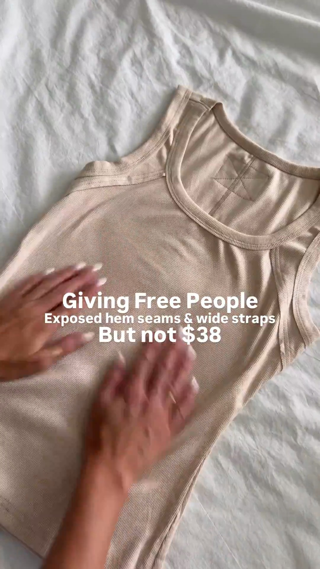 🤍Stunning tank top giving Free People energy but not $38

#LTKdayinmylife #LTKgrwm #LTKootd