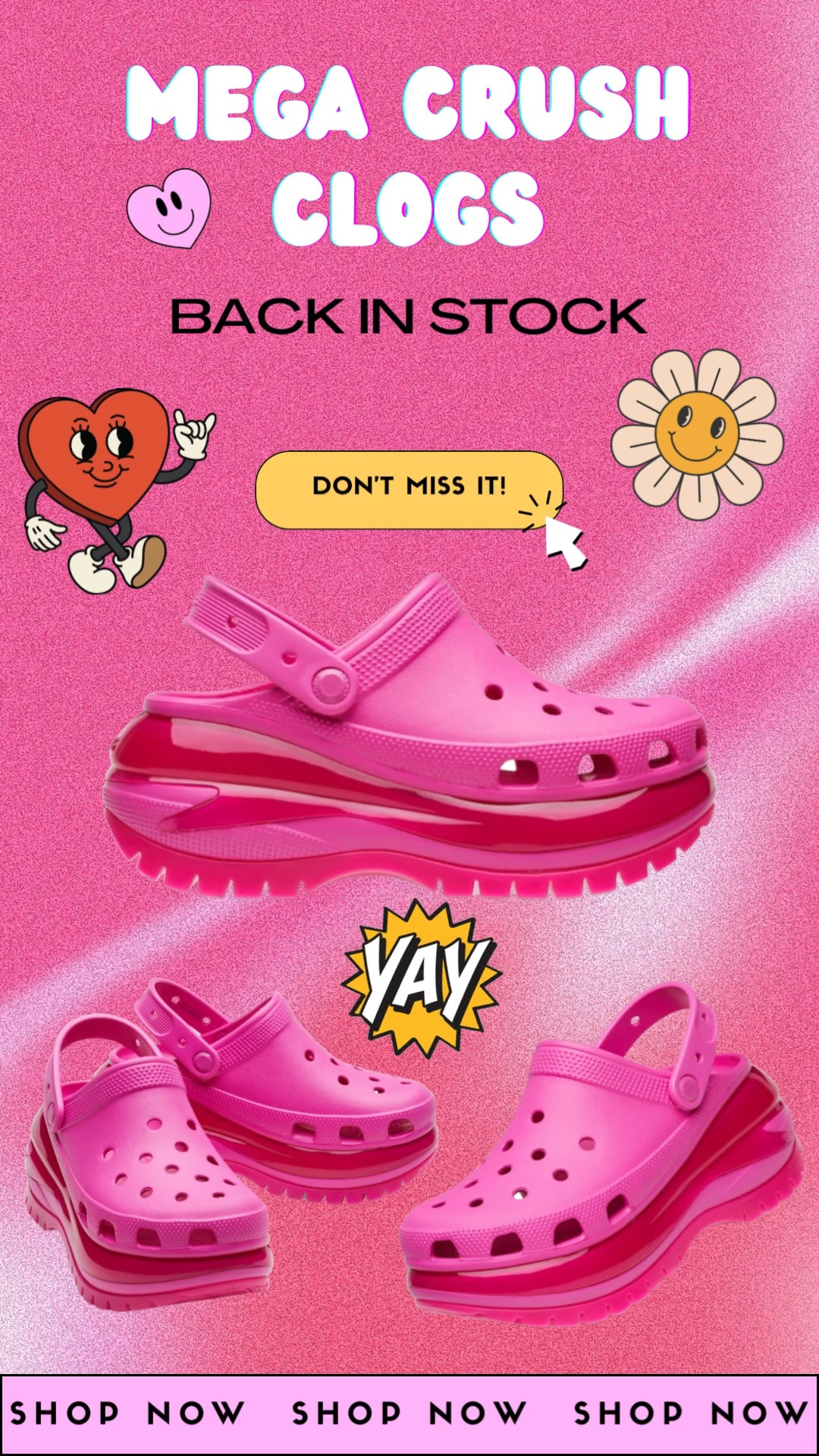 This is NOT A DRILL!! The Mega Crush Clogs are BACK 🚨🚨 These are always so hard for me to get because every time they’re restocks they sell out so quickly! I got my hands on them today though 🥺🩷 

#LTKfindsunder100 #LTKHoliday #LTKGiftGuide