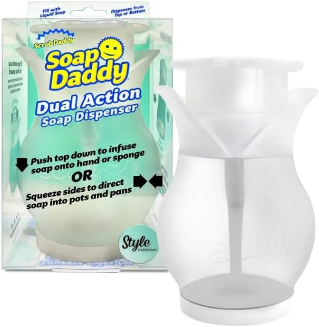 Soap Dispenser ~ Soap Daddy, Dual Action for Kitchen, Refillable, BPA Free Plastic ~ (1 Count) ~ ... | Amazon (US)