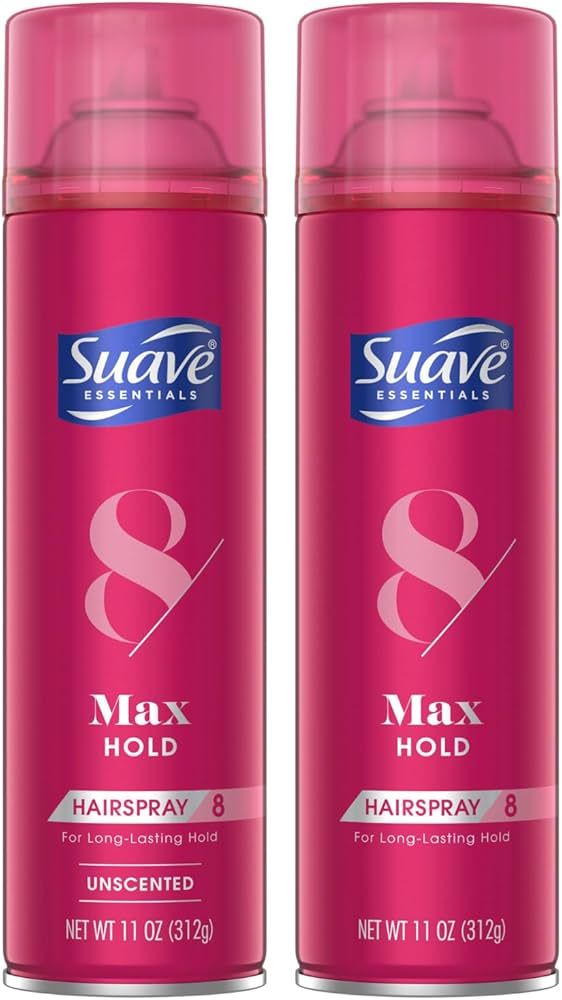 Suave Hairspray Max Hold Variety 2-Pack, Unscented & Scented Formulas – Aerosol Hairspray, 11 O... | Amazon (US)