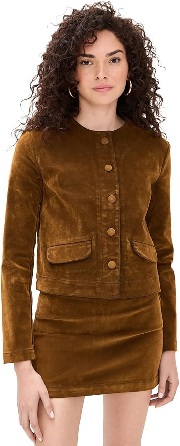 Joe's Jeans Women's The Lady Like Flocked Velvet Jacket | Amazon (US)