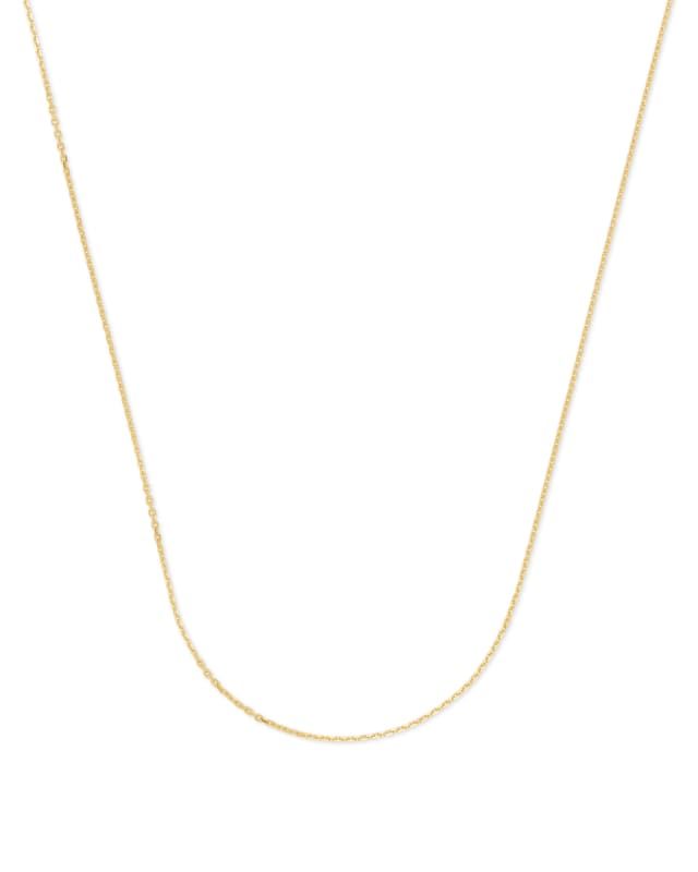 18 Inch Thin Chain Necklace in 18k Gold Vermeil | Kendra Scott